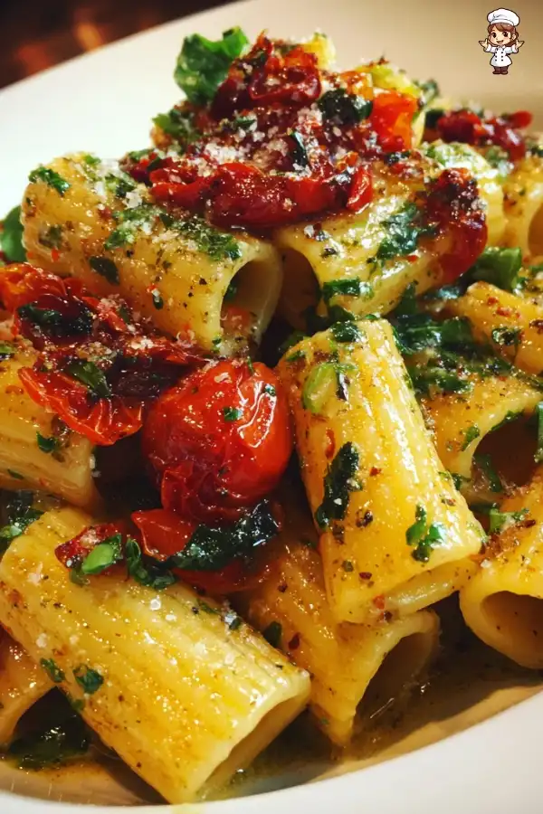 Spicy basil rigatoni recipe