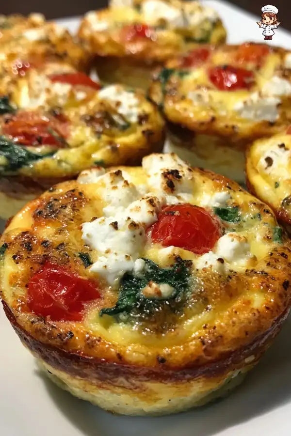Spinach and feta egg muffins