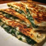 Spinach feta quesadillas