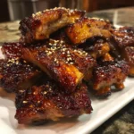Sticky Honey Garlic Ribs