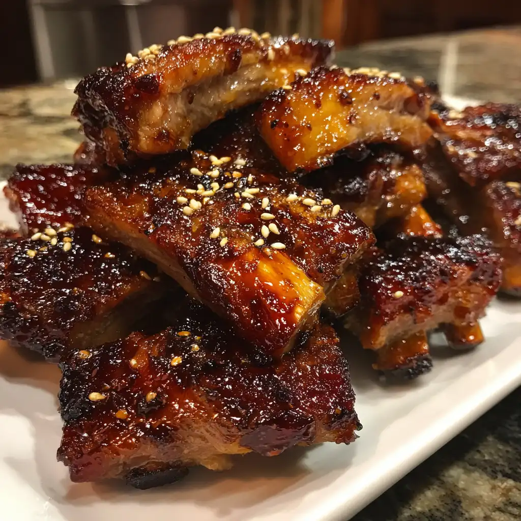 Sticky Honey Garlic Ribs
