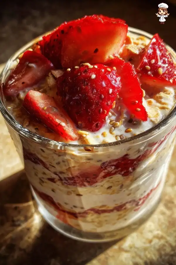 Strawberry overnight oats recipe