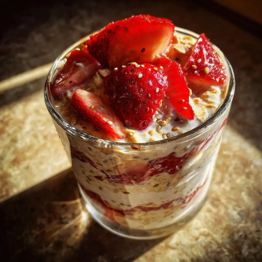 Strawberry overnight oats recipe