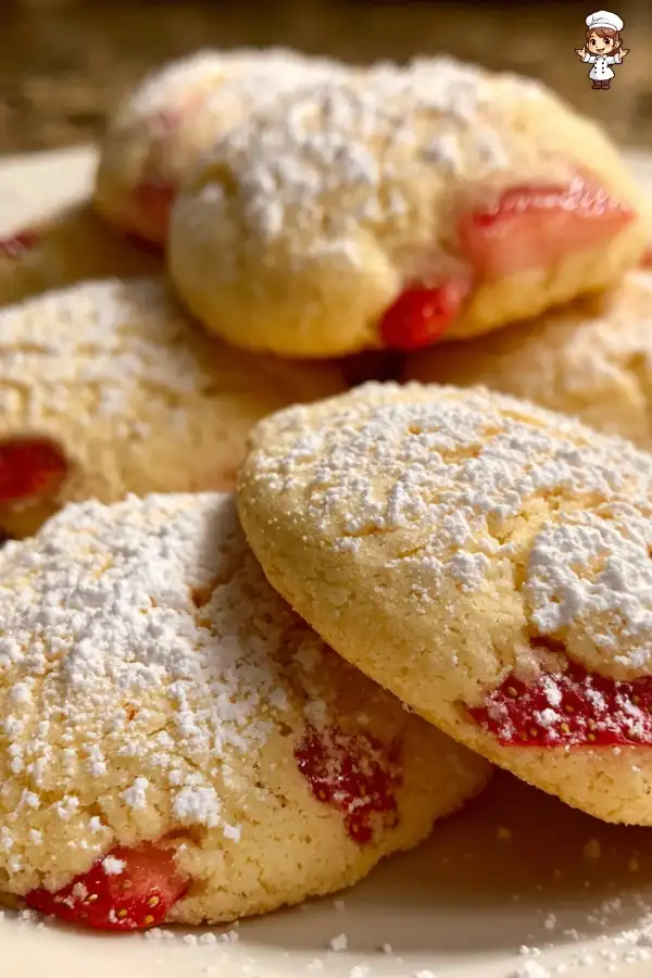 Strawberry shortcake cookies