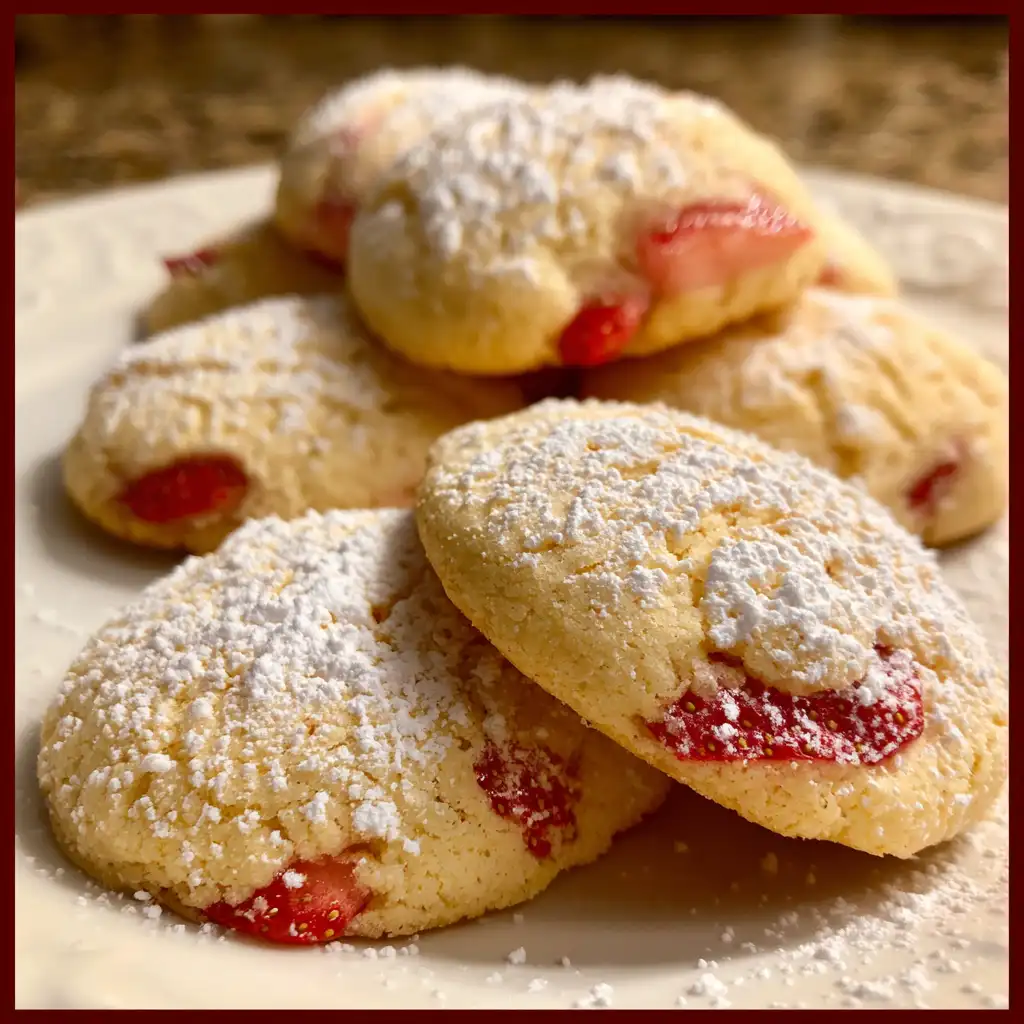 Strawberry shortcake cookies