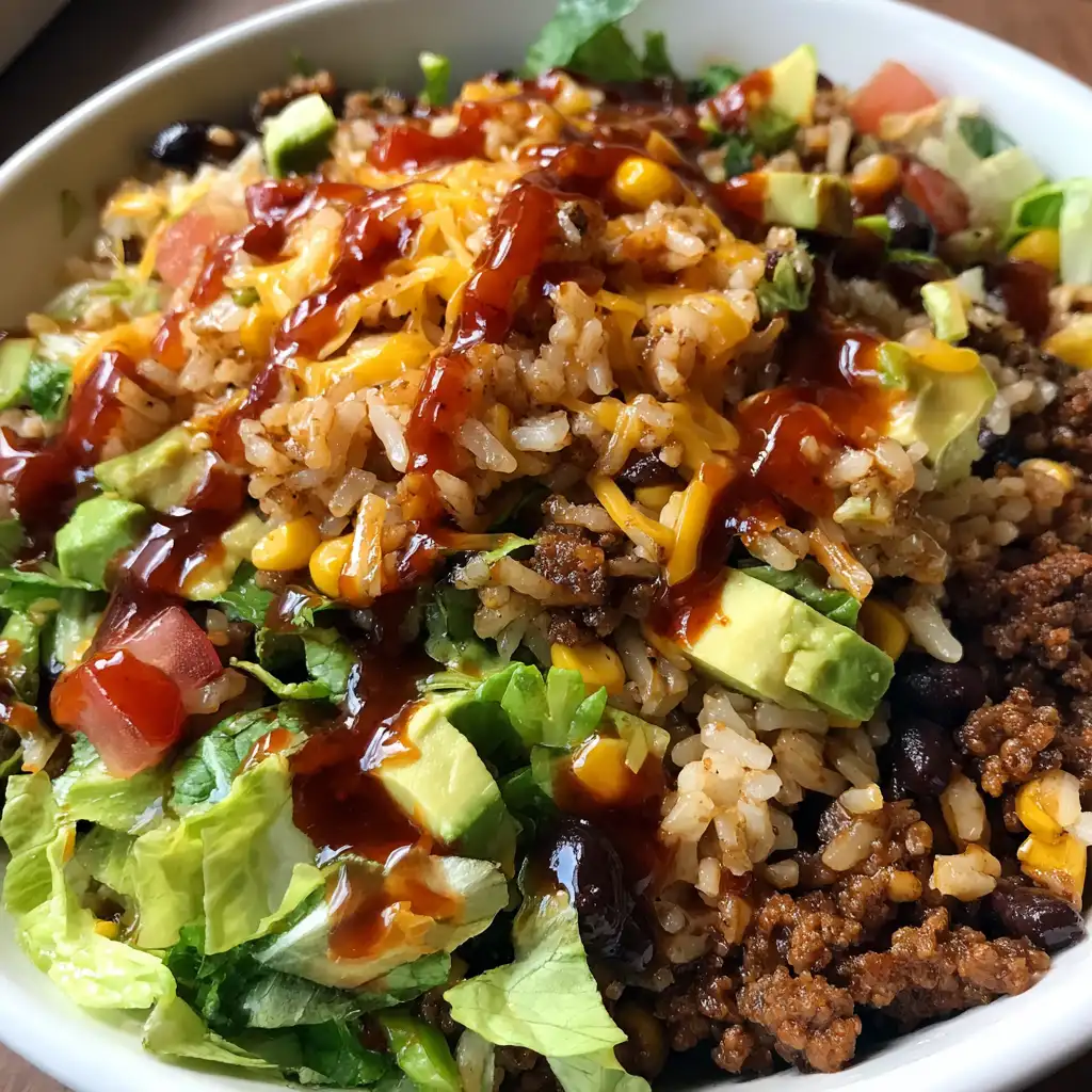 Taco rice bowl