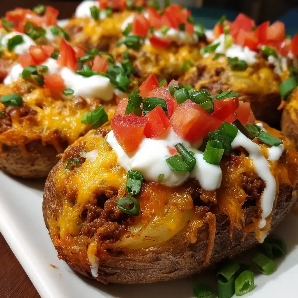 Taco stuffed potatoes