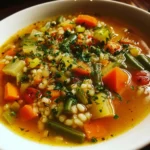 Vegetable barley soup recipe
