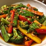 Vegetable stir fry with peanut sauce recipe