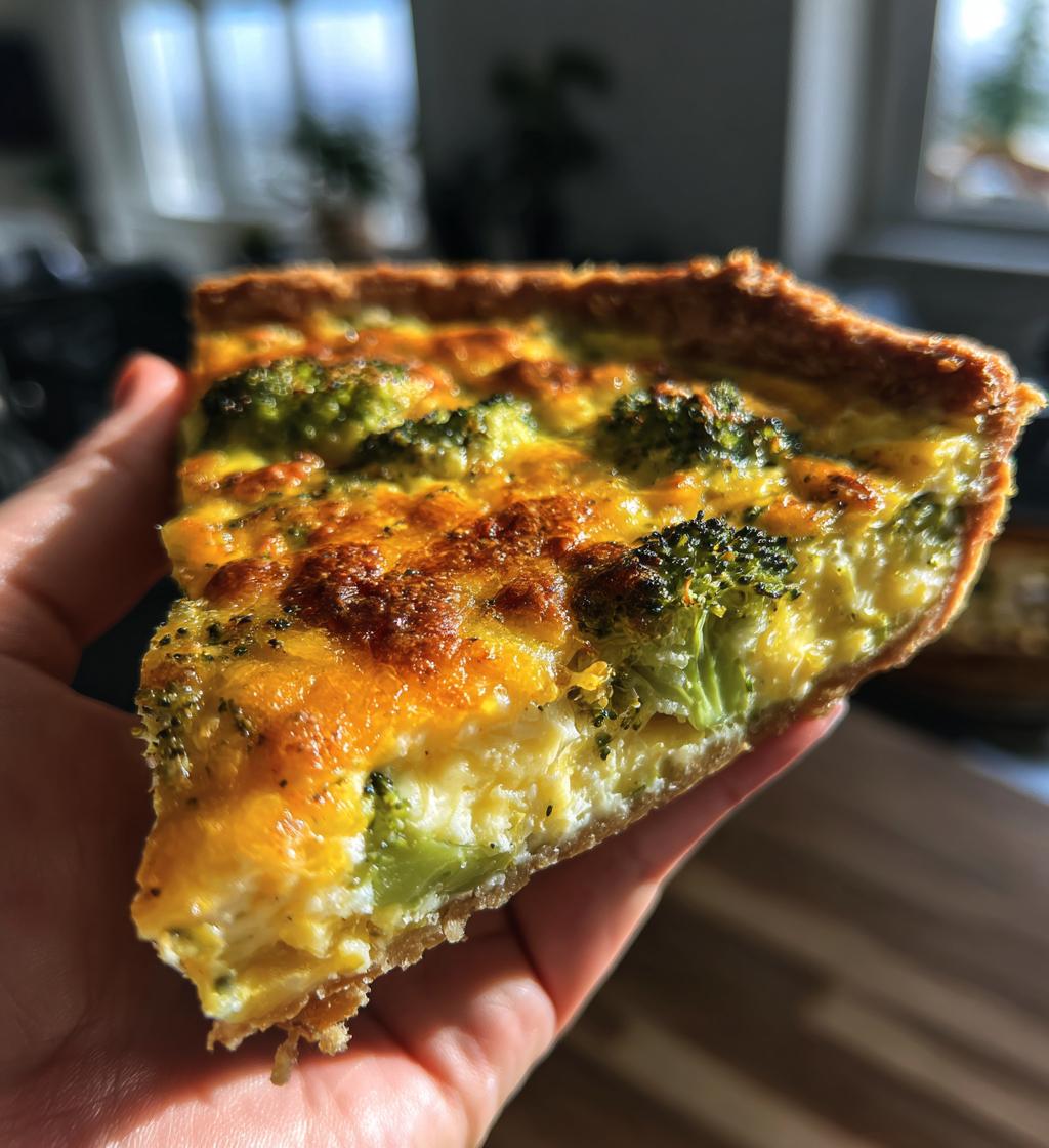 broccoli and cheese quiche - detail 1