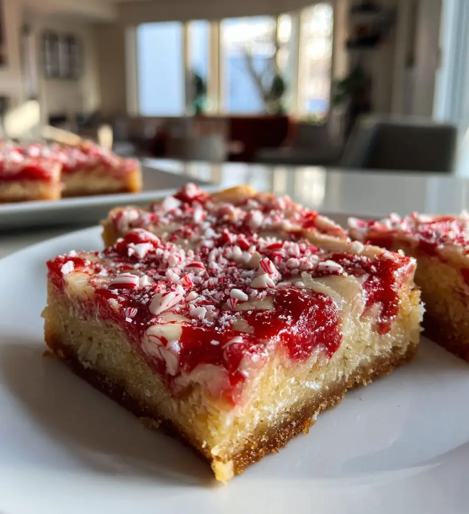 candy cane kiss sugar cookie bars