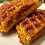 caramelized apple waffle pastries