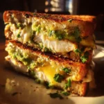 cheesy chicken avocado melt sandwich