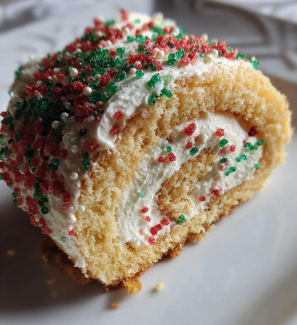 christmas vanilla roll cake