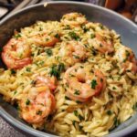 creamy garlic shrimp orzo