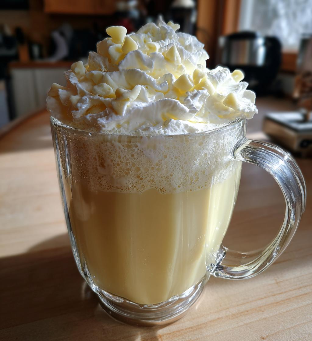 homemade white hot chocolate - detail 1
