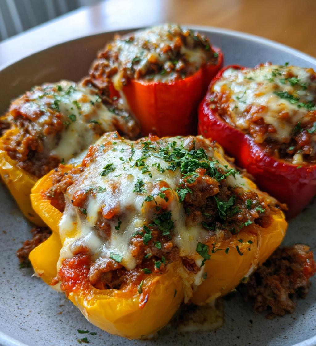 lasagna stuffed peppers - detail 1