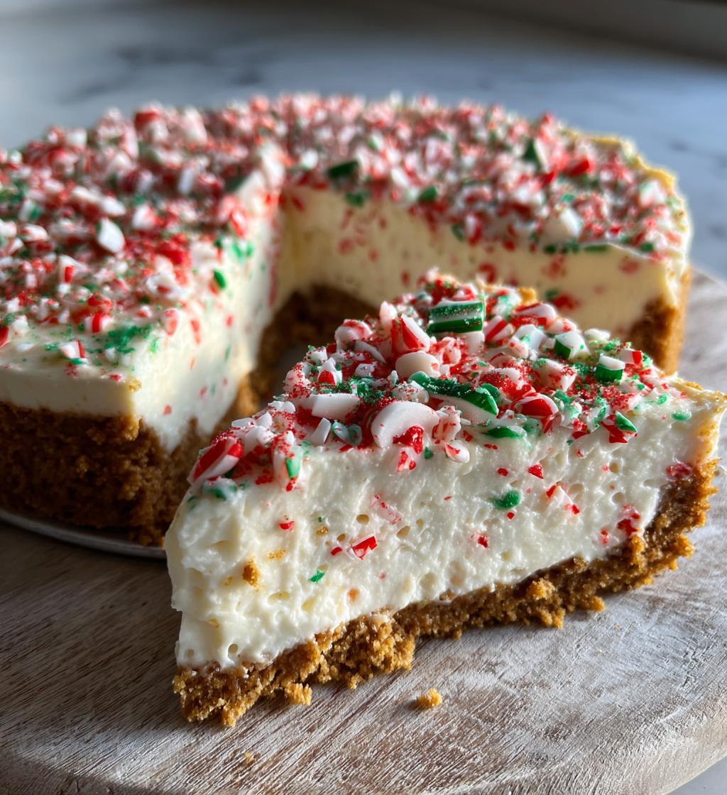 no bake peppermint cheesecake - detail 1