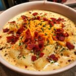 slow cooker creamy potato bacon soup