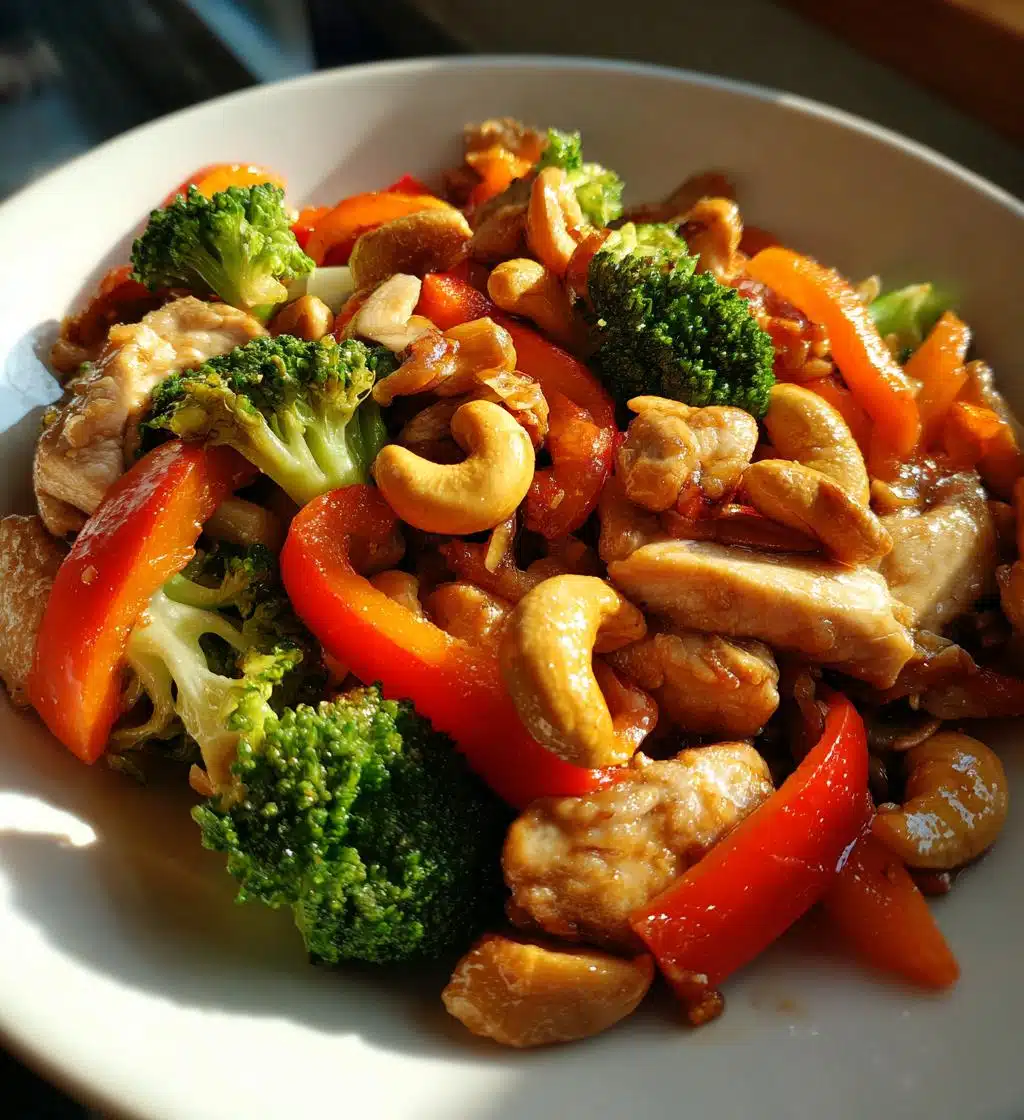 thai cashew chicken stir fry
