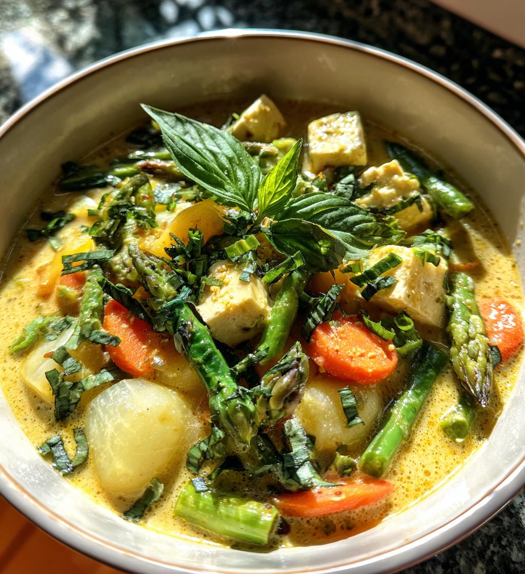 thai green curry soup - detail 1