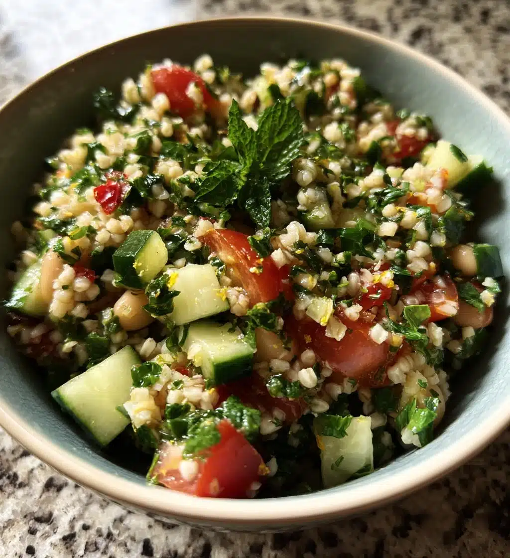 white bean tabbouleh salad